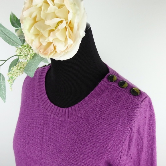 J. Crew Purple Alpaca Blend Warm Cozy Pullover Sweater - Picture 2 of 8